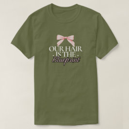 Camiseta Personalizada com Laço Rosa e Cabelo Pret
