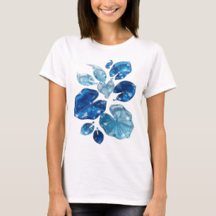 Camiseta Personalizada com LÍRIAS AQUÁTICAS em Azu