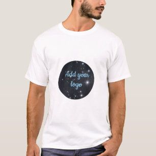 Camiseta personalizada com logotipo empresarial e 