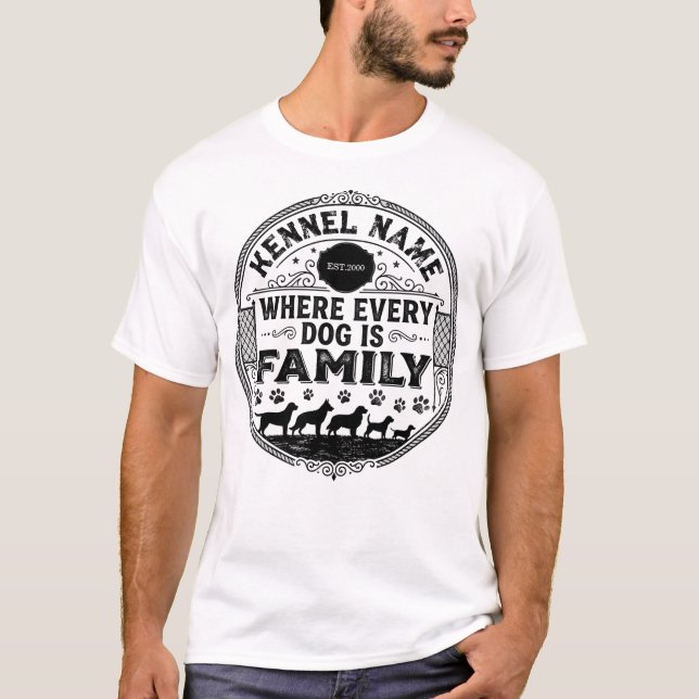 Camiseta Personalizada com Nome da Kennel para Cãe (Frente)