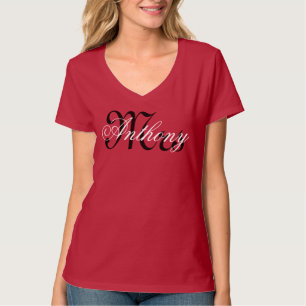 Camiseta Personalizada com Nome da Sra Mulheres De