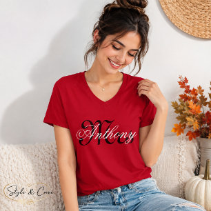 Camiseta Personalizada com Nome da Sra Mulheres De