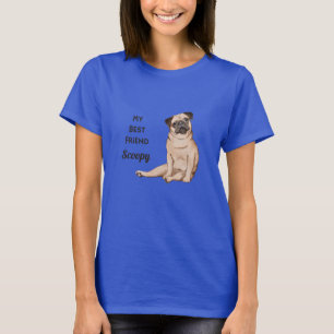 Camiseta Personalizada com Nome do Pug Melhor Amig