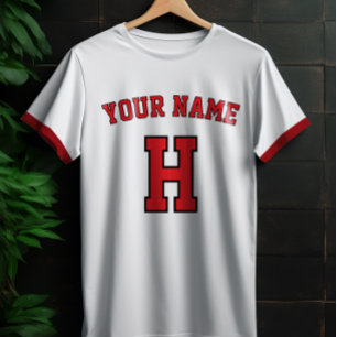 Camiseta Personalizada com Nome e Letra Vintage