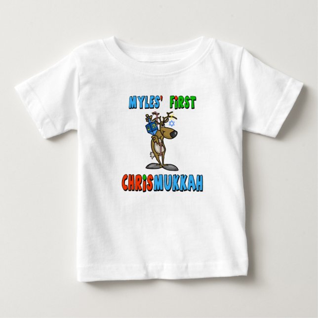 Camiseta Personalizada com o Nome do Bebê para o P (Frente)