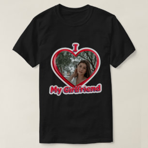 Camiseta Personalizada Coração Vermelho Eu Amo Min