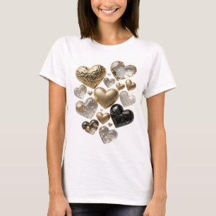 Camiseta Personalizada Corações de Pedra Preciosa