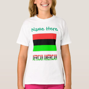 Camiseta Personalizada da Bandeira Afro-Americana