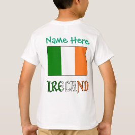 Camiseta Personalizada da Bandeira da Irlanda para