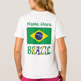 Camiseta Personalizada da Bandeira do Brasil para