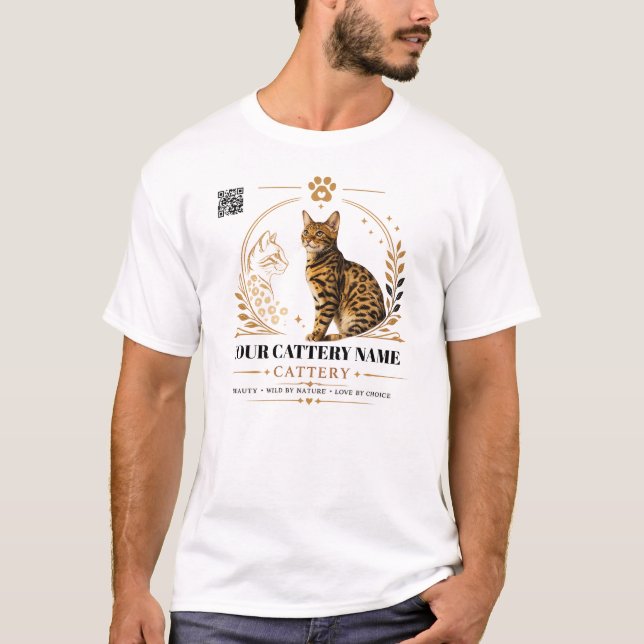Camiseta Personalizada da Cattery Bengal com Nome  (Frente)