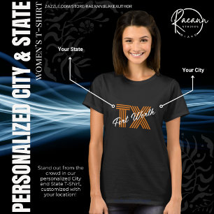 Camiseta Personalizada da Cidade e Estado