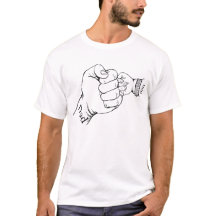 Camiseta Personalizada das Mãos do Pai e do Filho