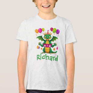 Camiseta Personalizada de 7º Aniversário de Dragão