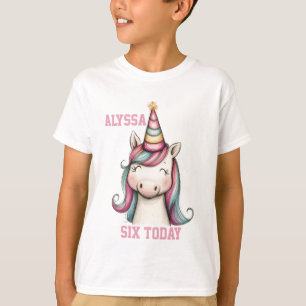 Camiseta personalizada de aniversariante Unicórn