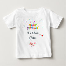 Camiseta Personalizada de Aniversário de Bebê – Ma