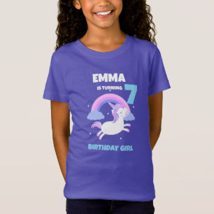 Camiseta Personalizada de Aniversário de Menina Un