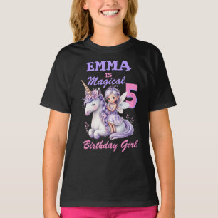 Camiseta Personalizada de Aniversário de Menina Un