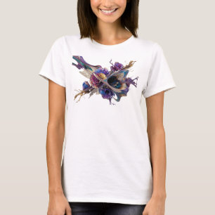 Camiseta Personalizada de Arte Abstrata em Dourado