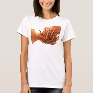 Camiseta Personalizada de Arte Abstrata Laranja En