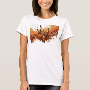 Camiseta Personalizada de Arte Abstrata Laranja na