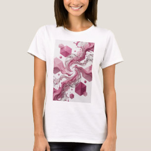 Camiseta Personalizada de Arte Abstrata Prata