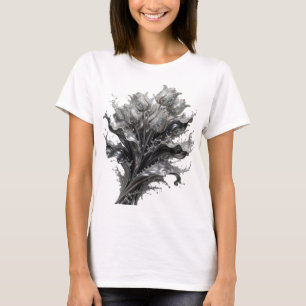 Camiseta Personalizada de ARTE ABSTRATA Prateada c