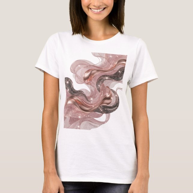 Camiseta Personalizada de ARTE ABSTRATA Prateada D (Frente)