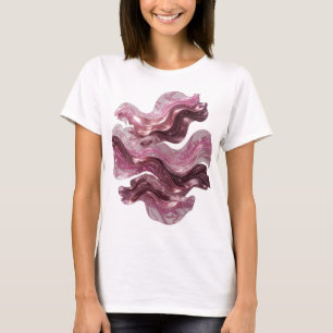 Camiseta Personalizada de Arte Abstrata Prateada J