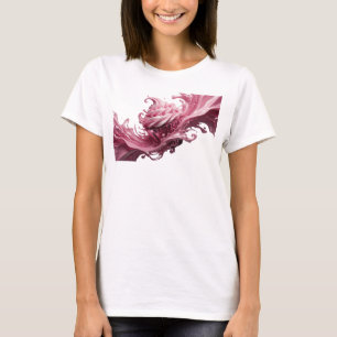 Camiseta Personalizada de ARTE ABSTRATA Rosa Limpa
