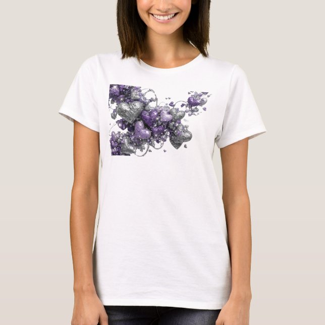 Camiseta Personalizada de ARTE ABSTRATA Roxa Diver (Frente)