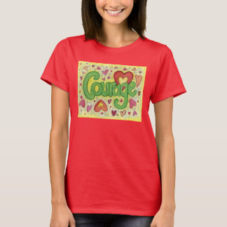 Camiseta Personalizada De Arte Coração Da Coragem