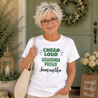 Camiseta Personalizada de Avó de Cheerleader Cheer