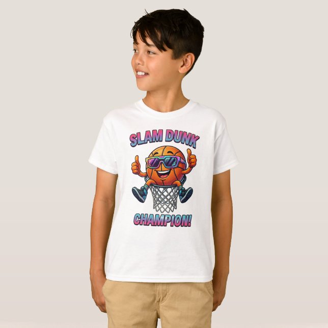 Camiseta Personalizada de Basquete para Crianças - (Frente Completa)