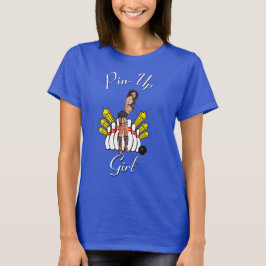 Camiseta personalizada de bowling feminino Garota