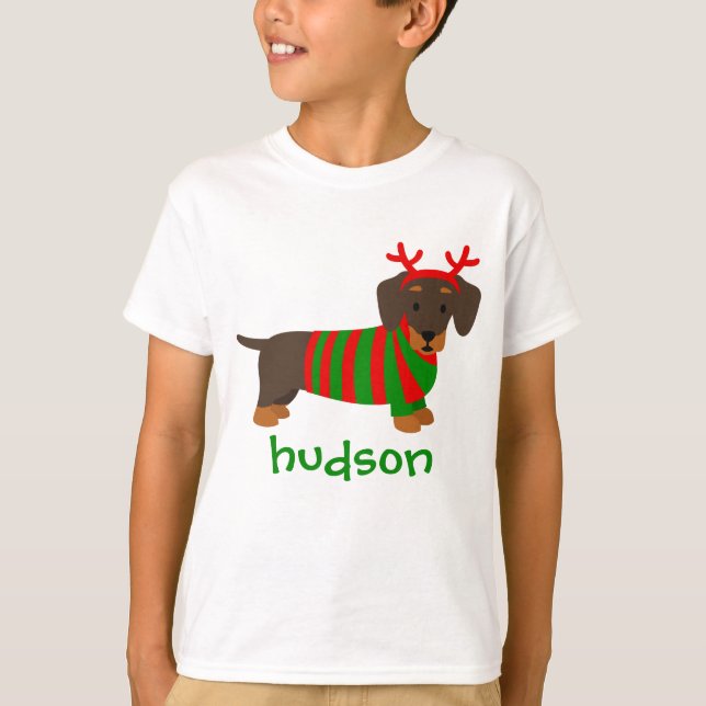 Camiseta Personalizada De Cão De Natal (Frente)