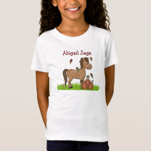 Camiseta personalizada de cavalos e abóboras para