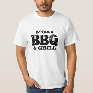 Camiseta personalizada de churrasco para homens ao