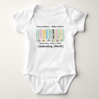 Camiseta Personalizada de Código de Barras Bebê Wh