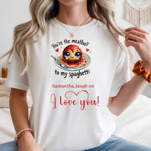 Camiseta Personalizada de Comida de Desenho Fofo E