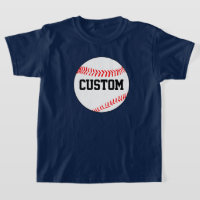 Camiseta Personalizada de Cores de Baseball e Nome