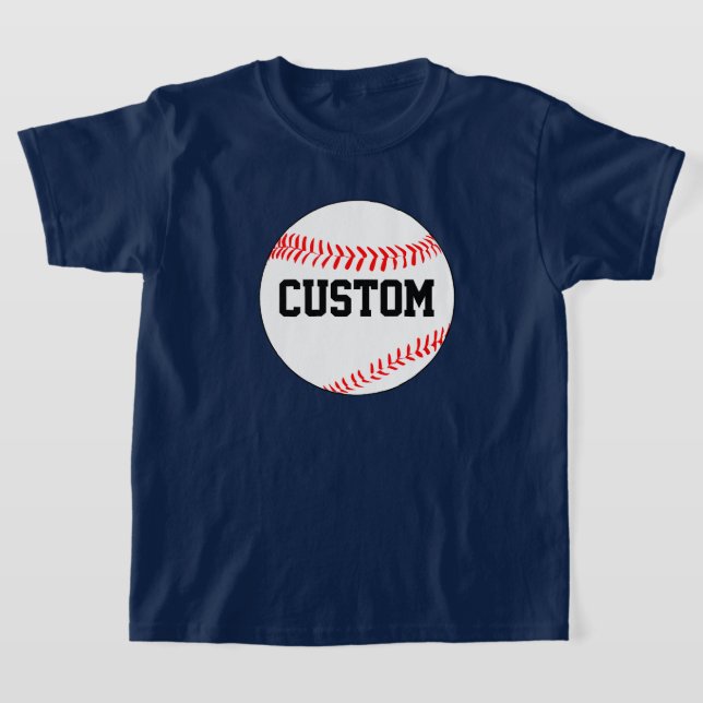 Camiseta Personalizada de Cores de Baseball e Nome (Postura )