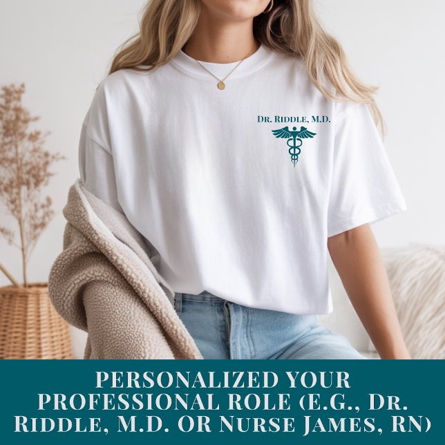 Camiseta Personalizada de Doutor Presente para Enf (Nurse Graduation Gift Personalized Medical T-Shirt, Custom Medical T-Shirt Doctor Nurse Gift Idea)