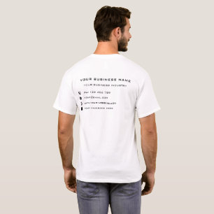 Camiseta Personalizada de Empresa Informações Nome