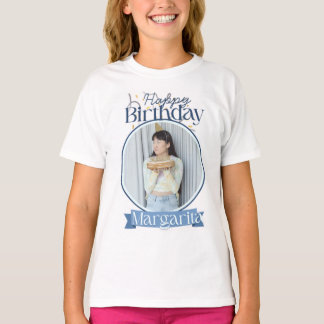 Camiseta Personalizada de Feliz Aniversário com Fo