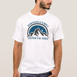 Camiseta Personalizada de Férias de Inverno em Fam