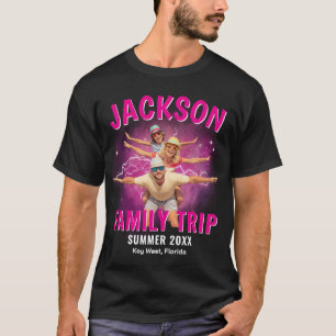 Camiseta Personalizada de Férias em Família Vintag