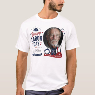 Camiseta Personalizada de Foto do Dia do Trabalhad