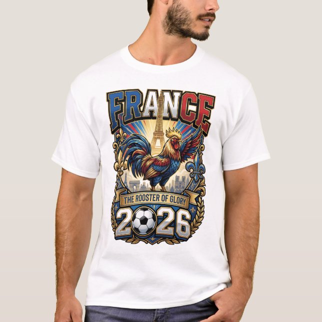 Camiseta Personalizada de Futebol para Fã da Franç (Frente)