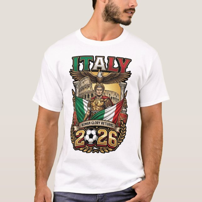 Camiseta Personalizada de Futebol para Fã da Itáli (Frente)